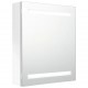 Sonata H LED шкаф с огледало за баня, сияйно бяло, 50x14x60 см