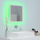 Sonata H LED огледало за баня, бяло, 40x8,5x37 см, акрил