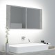 Sonata H LED шкаф с огледало за баня, бетонно сив, 90x12x45 см, акрил