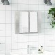 Sonata H LED шкаф с огледало за баня, бетонно сив, 60x12x45 см, акрил