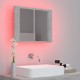 Sonata H LED шкаф с огледало за баня, бетонно сив, 60x12x45 см, акрил