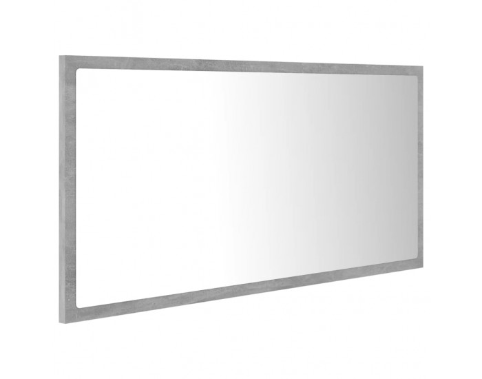 Sonata H LED огледало за баня, бетонно сиво, 90x8,5x37 см, акрил