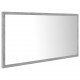 Sonata H LED огледало за баня, бетонно сиво, 90x8,5x37 см, акрил