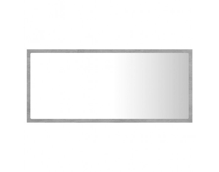 Sonata H LED огледало за баня, бетонно сиво, 90x8,5x37 см, акрил