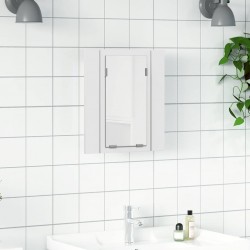 Sonata H Шкаф с LED огледало за баня, бял, 40x12x45 см, акрил - Dulapuri de baie