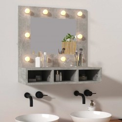 Sonata H Огледален шкаф с LED, бетонно сив, 60x31,5x62 см - Dulapuri de baie