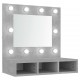 Sonata H Огледален шкаф с LED, бетонно сив, 60x31,5x62 см