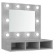 Sonata Dulap cu oglindă și LED, gri beton, 60x31,5x62 cm