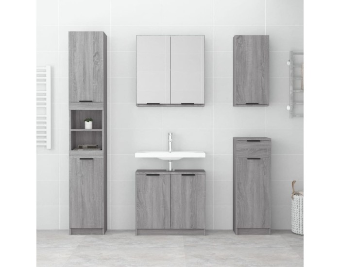 Sonata Dulap de baie, sonoma gri, 32x34x188,5 cm, lemn prelucrat
