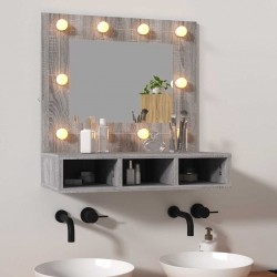 Sonata H Огледален шкаф с LED, Сив сонома, 60x31,5x62 см - Dulapuri de baie