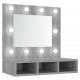 Sonata H Огледален шкаф с LED, Сив сонома, 60x31,5x62 см