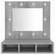 Sonata H Огледален шкаф с LED, Сив сонома, 60x31,5x62 см