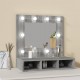 Sonata H Огледален шкаф с LED, Сив сонома, 60x31,5x62 см