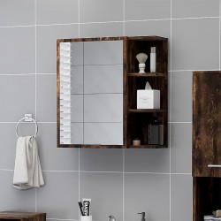Sonata H Огледален шкаф баня опушен дъб 62,5x20,5x64 см инженерно дърво - Dulapuri de baie