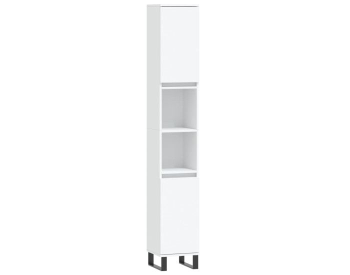 Sonata Dulap de baie, alb, 30x30x190 cm, lemn prelucrat