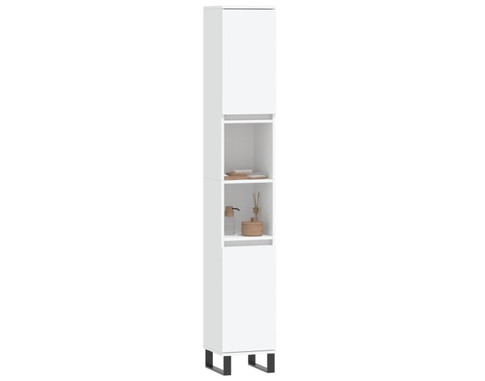 Sonata Dulap de baie, alb, 30x30x190 cm, lemn prelucrat