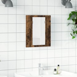 Sonata H LED шкаф за баня огледало опушен дъб 40x12x45см инженерно дърво - Baie