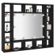 Sonata H LED огледален шкаф, черен, 91x15x76,5 см