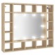 Sonata H Огледален шкаф с LED, сонома дъб, 91x15x76,5 см