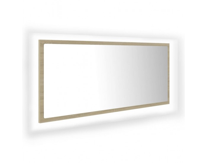 Sonata H LED огледало за баня, дъб сонома, 100x8,5x37 см, акрил