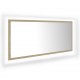Sonata H LED огледало за баня, дъб сонома, 100x8,5x37 см, акрил