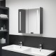 Sonata H LED шкаф с огледало за баня, сив, 62x14x60 см
