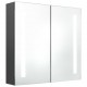 Sonata H LED шкаф с огледало за баня, сив, 62x14x60 см