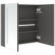 Sonata H LED шкаф с огледало за баня, сив, 62x14x60 см