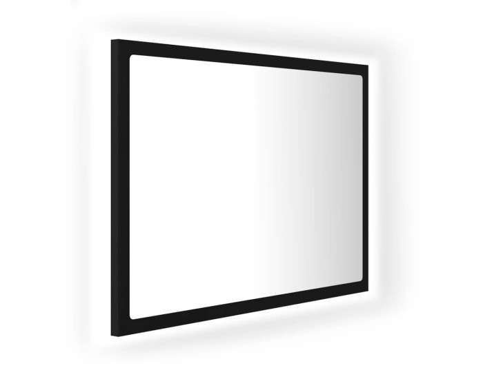 Sonata Oglindă de baie cu LED, negru, 60x8,5x37 cm, acril