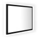 Sonata Oglindă de baie cu LED, negru, 60x8,5x37 cm, acril