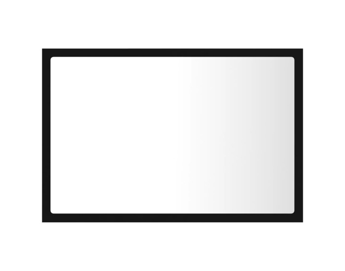 Sonata Oglindă de baie cu LED, negru, 60x8,5x37 cm, acril