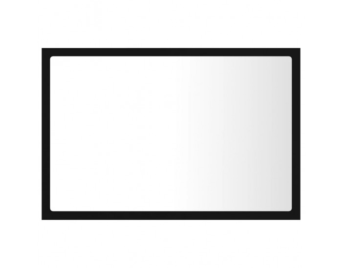 Sonata H LED огледало за баня, черно, 60x8,5x37 см, акрил