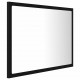 Sonata H LED огледало за баня, черно, 60x8,5x37 см, акрил