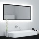 Sonata H LED огледало за баня, черно, 100x8,5x37 см, акрил