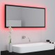 Sonata H LED огледало за баня, черно, 100x8,5x37 см, акрил