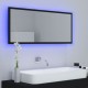 Sonata H LED огледало за баня, черно, 100x8,5x37 см, акрил
