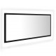 Sonata H LED огледало за баня, черно, 100x8,5x37 см, акрил