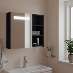 Sonata H Огледален шкаф за баня с LED светлина сив 60x13x52 см - Dulapuri de baie