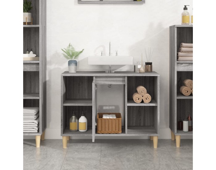 Sonata Dulap de chiuvetă, gri sonoma, 80x33x60 cm, lemn prelucrat