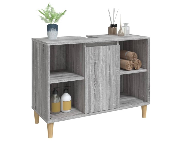 Sonata Dulap de chiuvetă, gri sonoma, 80x33x60 cm, lemn prelucrat