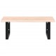 Sonata H Стенен рафт за мивка, стомана и масивно дърво дъб