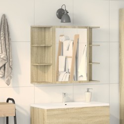 Sonata H Шкаф за баня огледало дъб сонома 80x20,5x64 см инженерно дърво - Dulapuri de baie