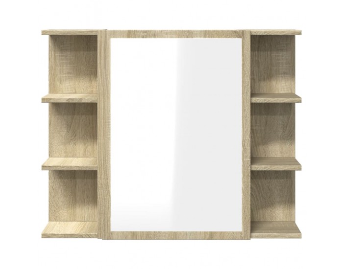 Sonata H Шкаф за баня огледало дъб сонома 80x20,5x64 см инженерно дърво