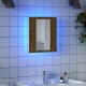 Sonata H LED шкаф за баня с огледало, дъб артизан, 40x12x45 см