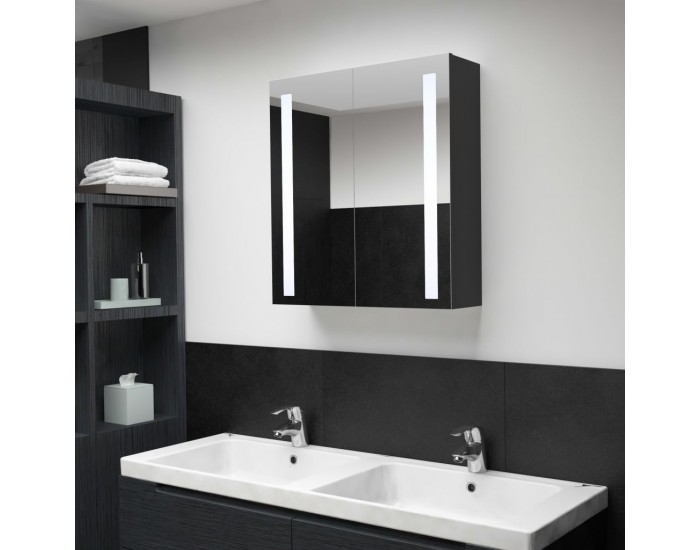 Sonata H LED шкаф с огледало за баня, 62x14x60 см