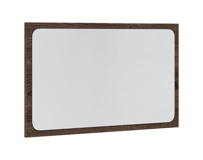 Sonata Oglindă de baie LED, stejar maro, 60x8,5x38 cm lemn prelucrat