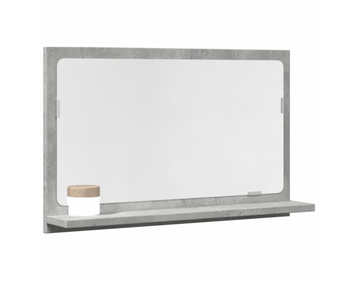 Sonata H Шкаф за баня с огледало бетонно сив 60x11x37 см инженерно дърво