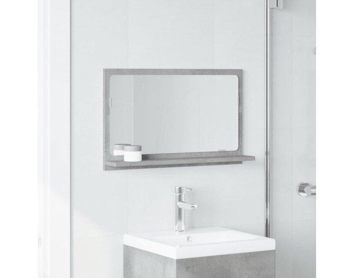 Sonata H Шкаф за баня с огледало бетонно сив 60x11x37 см инженерно дърво