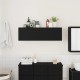 Sonata Dulap de perete de baie, negru, 100x25x30 cm, lemn prelucrat