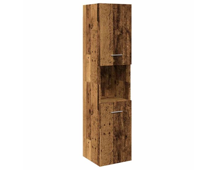 Sonata Dulap suspendat de baie, lemn vechi 30x30x130 cm lemn prelucrat